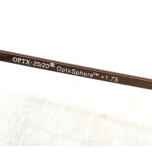 Optix 20/20 Eyeglasses OptixSphere Eyeglasses 1.75 Coppertone Metal Frame - Picture 7 of 8